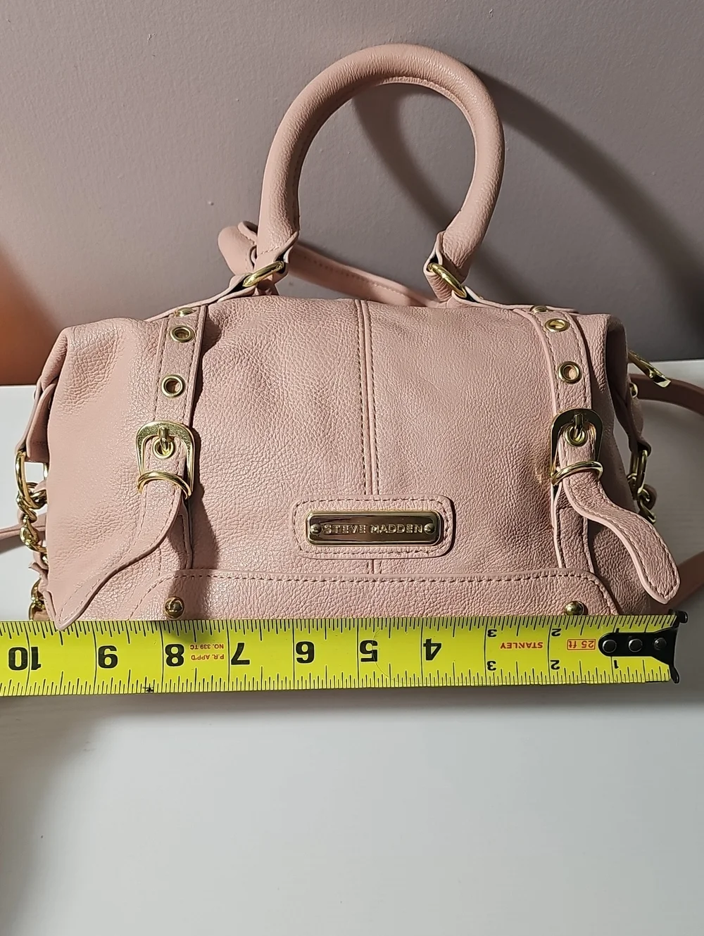 Steve Madden Pink Studded Barrel Bag
